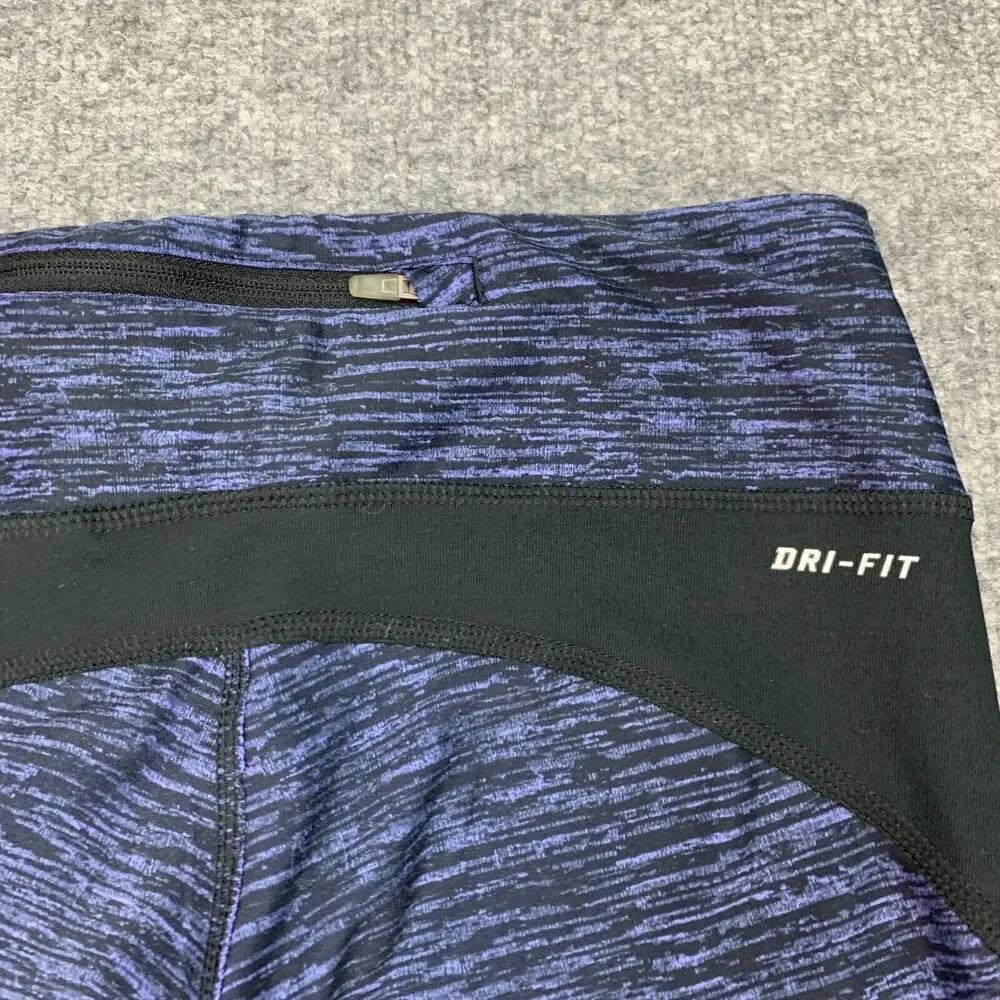 Nike Dri Fit Capri Leggings Womens S Small Running Reflective Cropped *READ